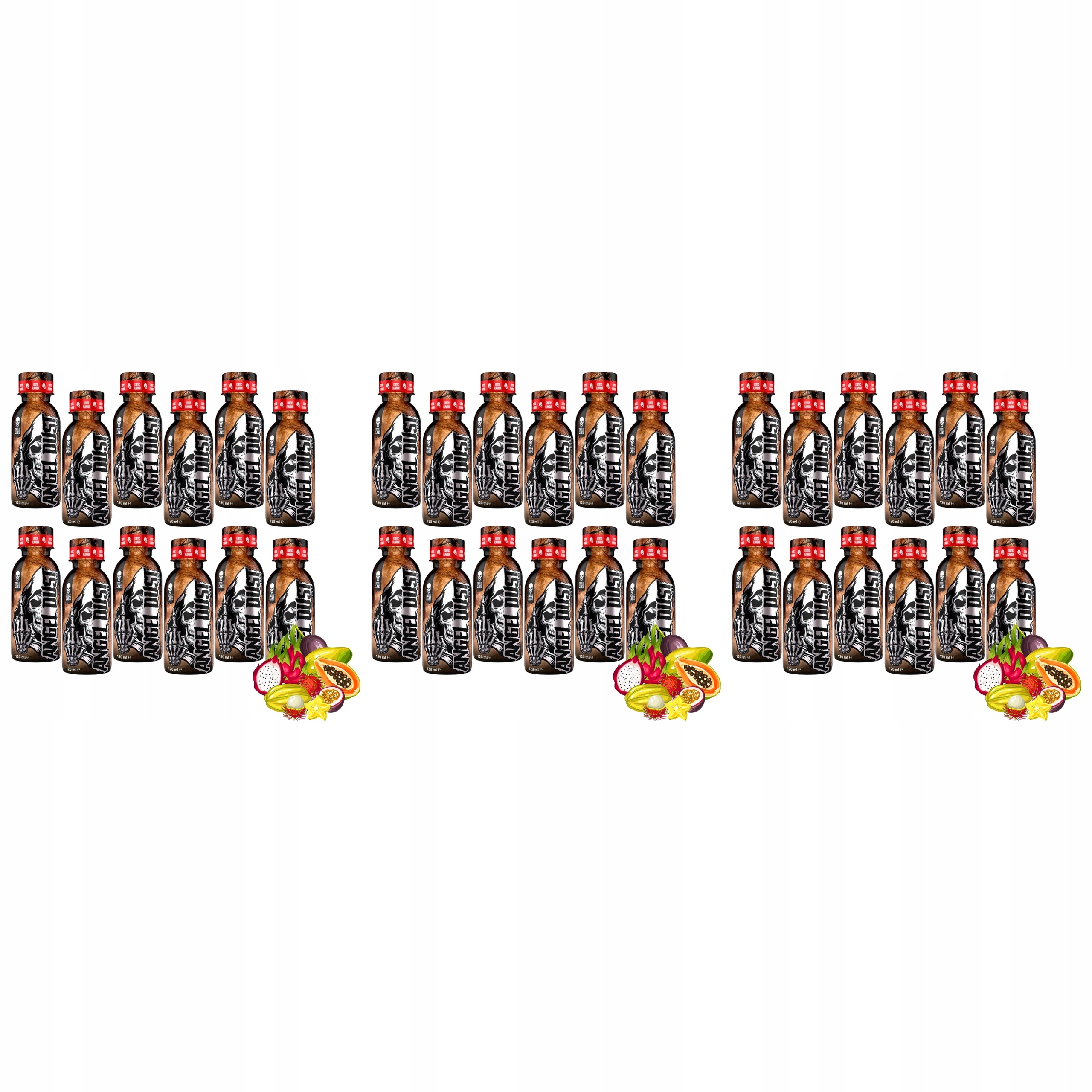 3x Předtréninkovka Skull Labs Angel Dust 12x120 ml Kofein Tropický