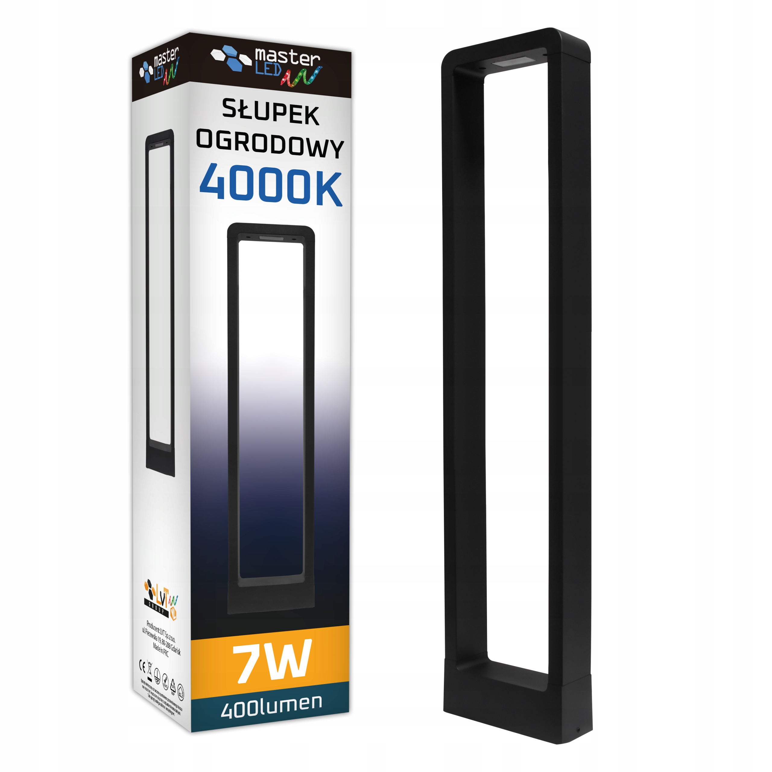 Led zahradní lampa 7W 80cm stojací venkovní sloupek