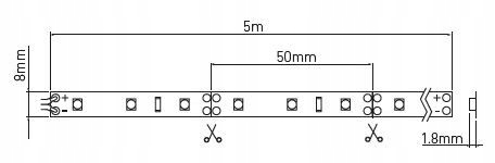 Taśma LED GTV 2835 300 neutralny biały 33W EAN (GTIN) 5902801285738