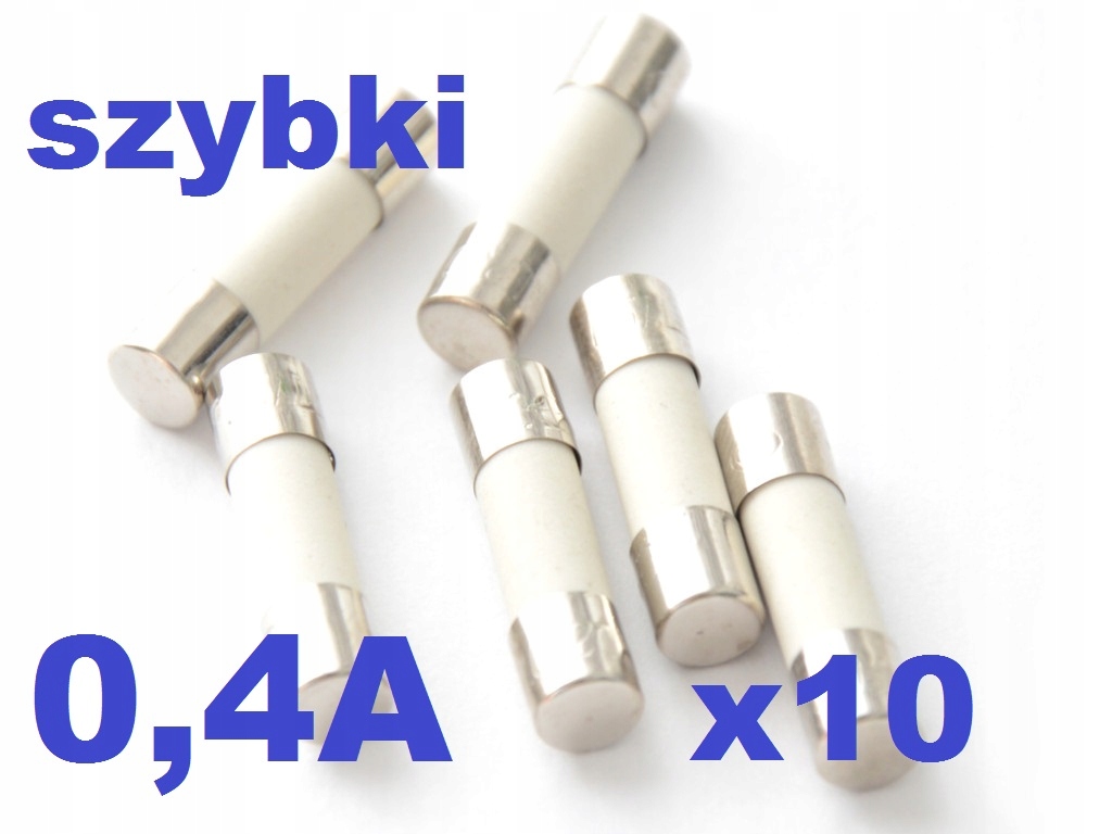

0.4A bezpiecznik ceramiczny szybki 10szt.
