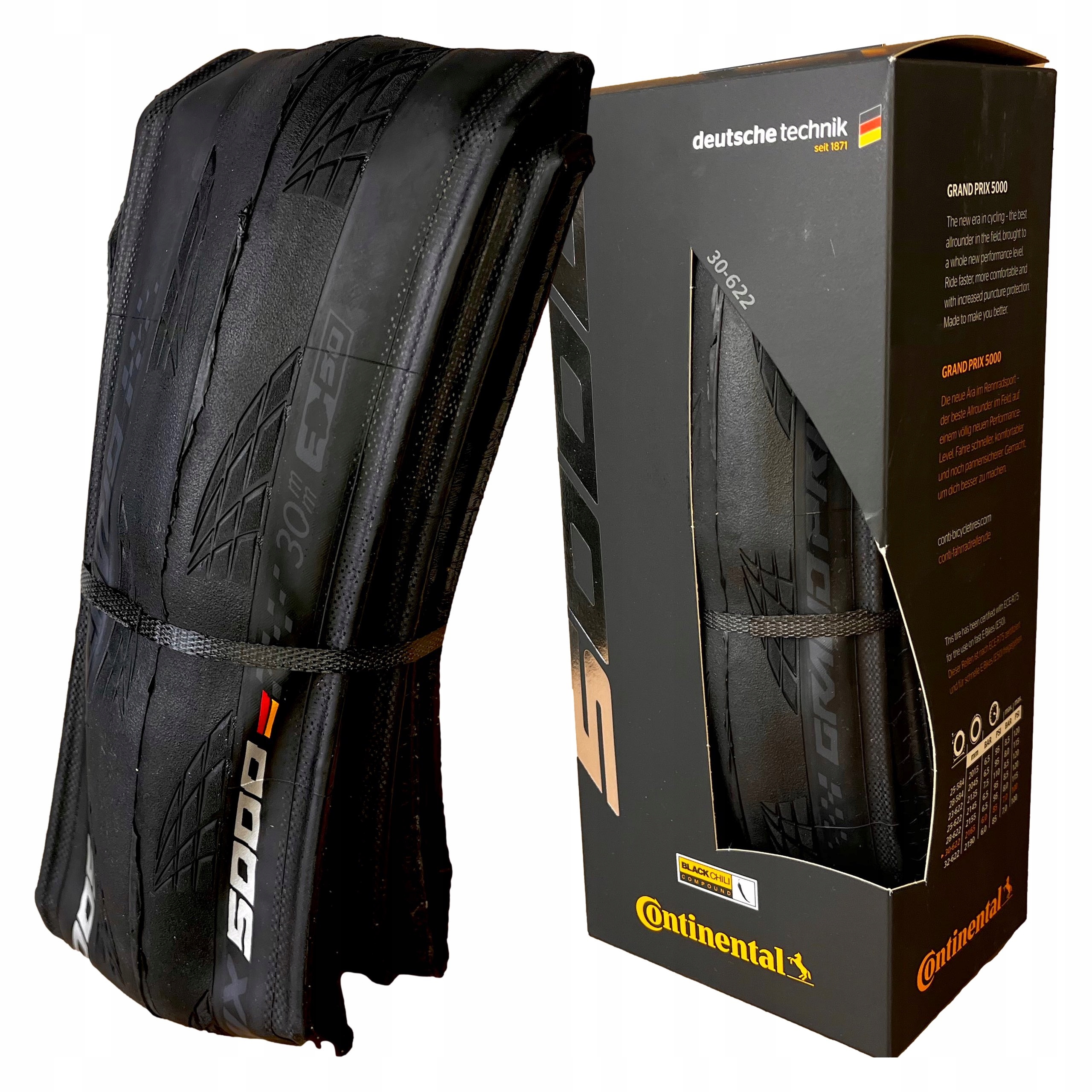 Opona Szosowa 28 Continental GP5000 30mm Czarna 700x30c Dętkowa 2026 Box