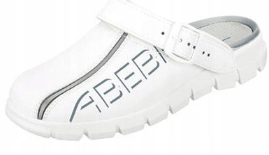 Kožené bezpečnostní Nazouváky bílé Bozp Src Abeba vel. 42