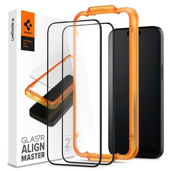 Spigen Alm Glass Fc iPhone 15 Pro Max6.7" 2 szt. szkło hartowane czarn