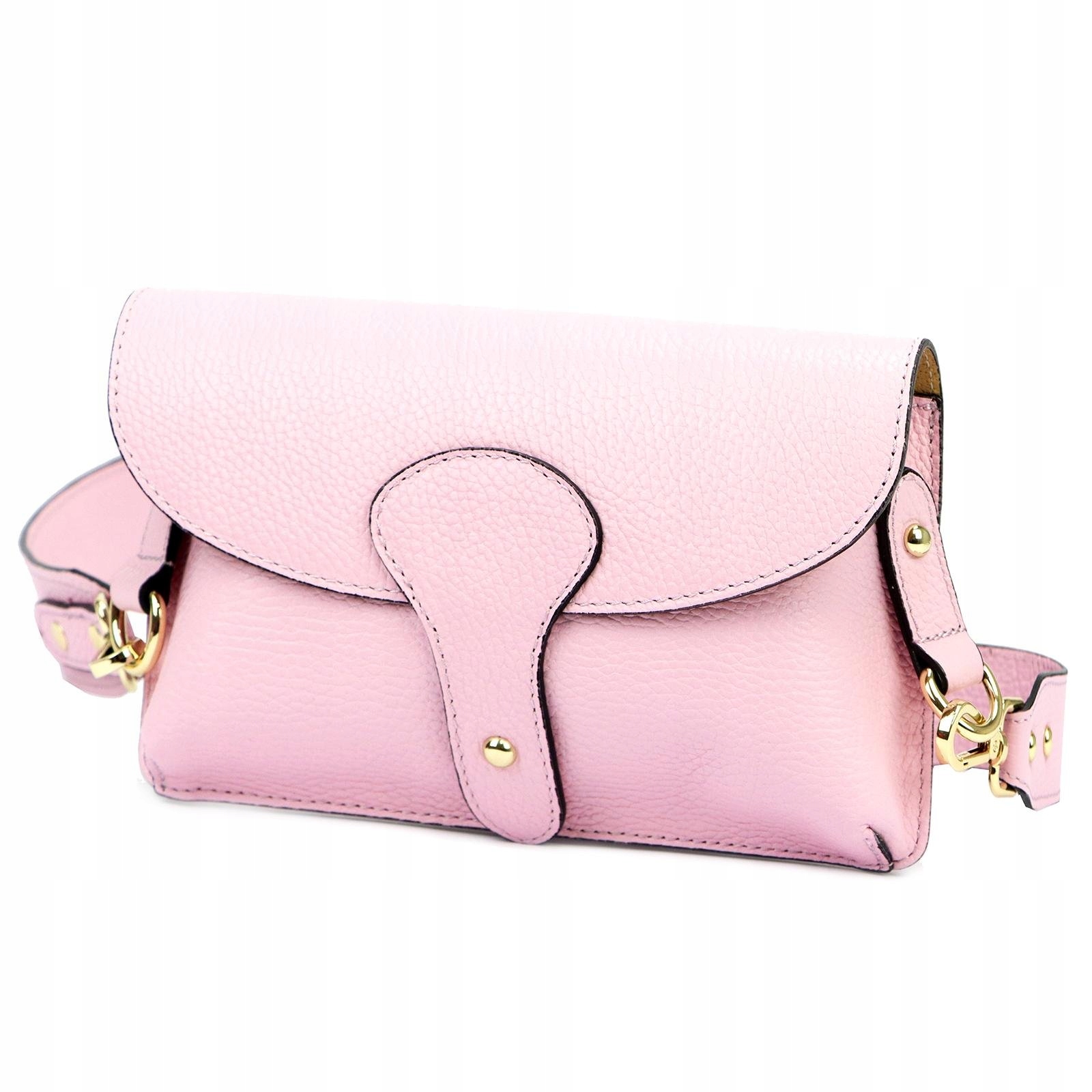 Dámská kabelka přes rameno kožená pudrová růžová na telefon