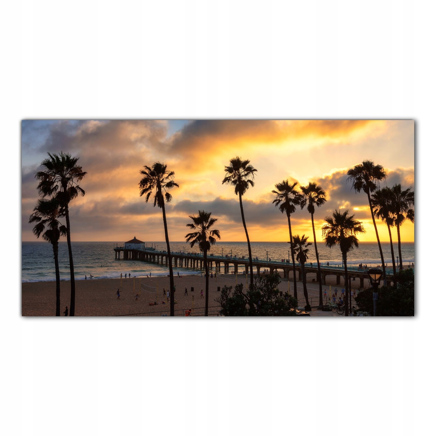 

Hartowany Obraz Szklany Plaża Zachód Słońca 120x60