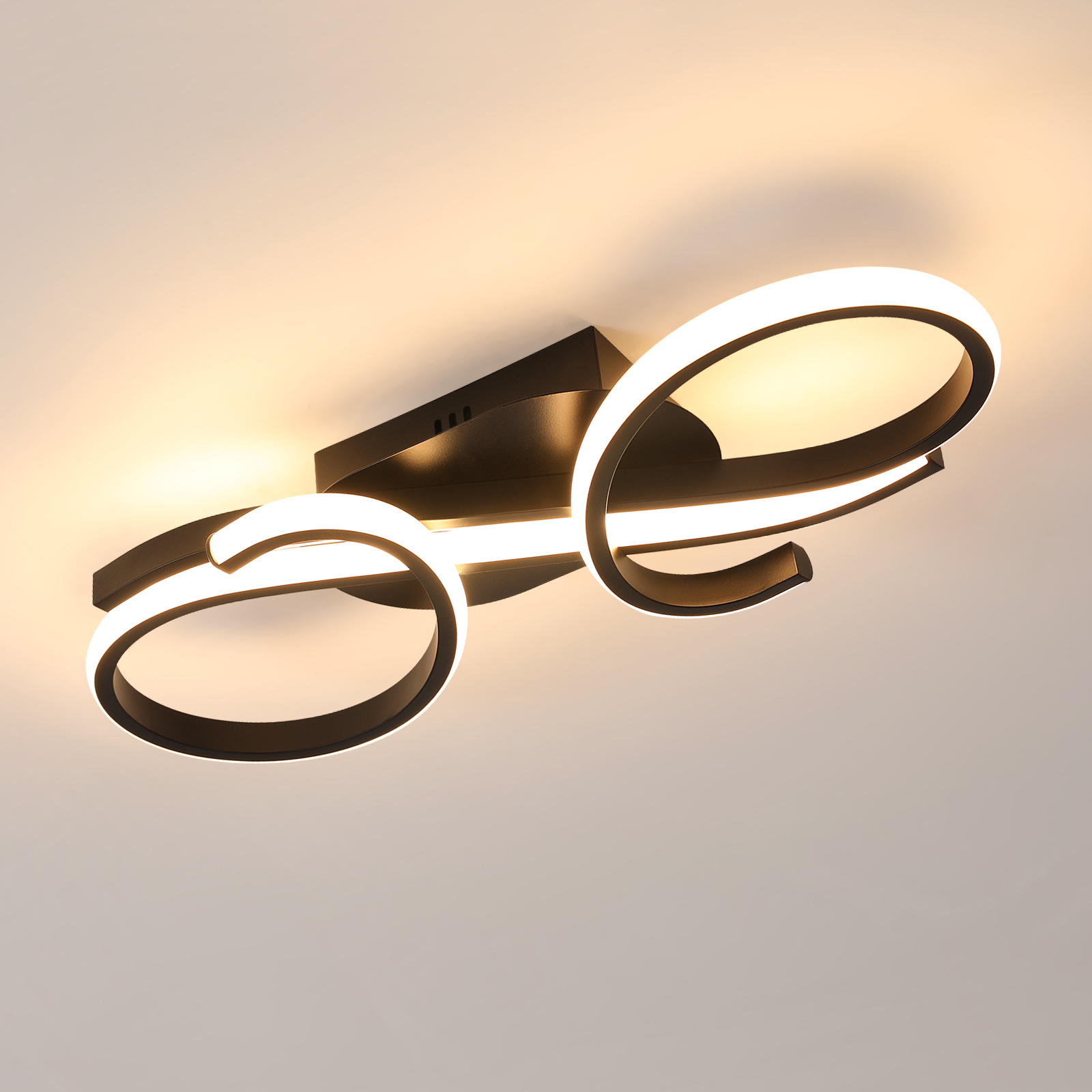 Lampa Sufitowa Led Do Salonu Natynkowego Nowoczesna Czarna 36W 3000K Mckalen