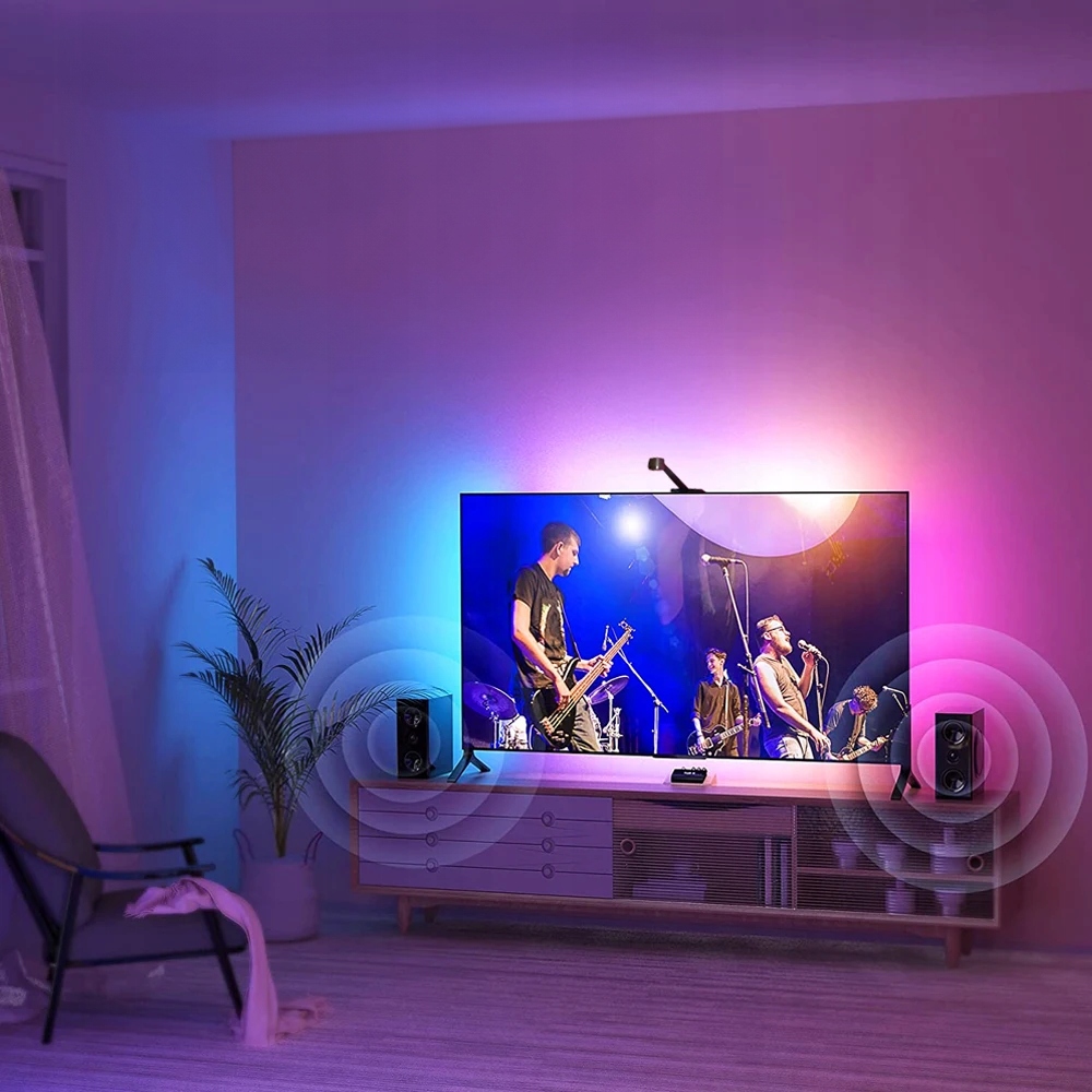 Taśma TV LED RGB IC Ambient Inteligentna synchronizacja ekranu 4m ''40-60'' Informacje o bezpieczeństwie CE
