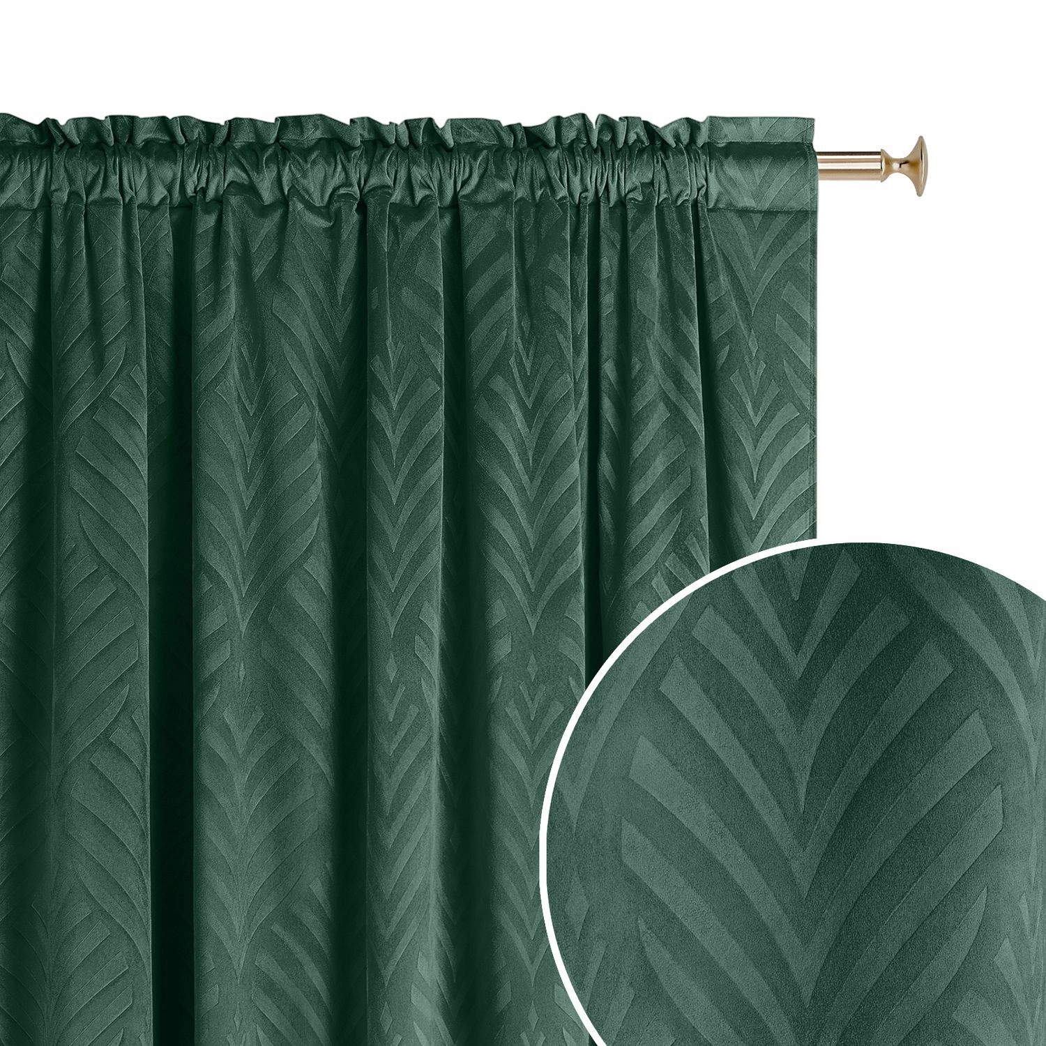 ZASŁONA WELUROWA LEAFLY 140X275 TAŚMA C.ZIELEŃ