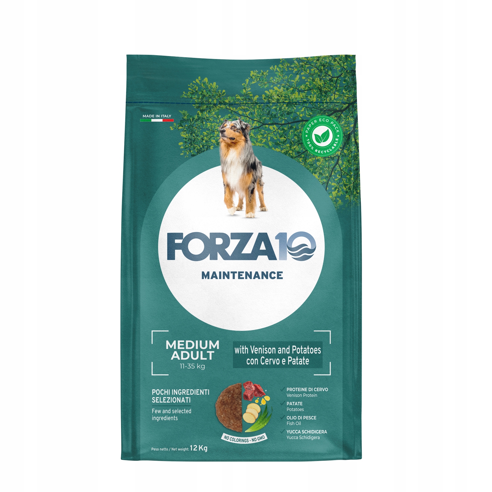 Forza10 Medium Maintenance s jelenem a bramborami pro psa 12 kg
