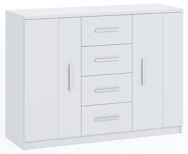 Komoda 2D4SZ SCOTT 120x90x40 - BIAŁY MAT
