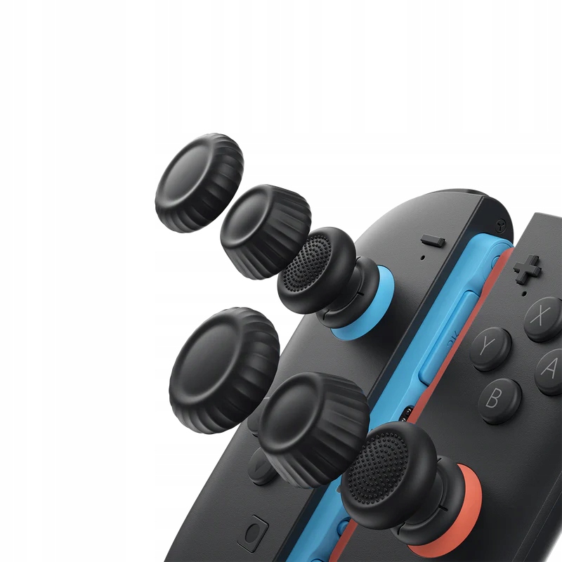 Nakładki Gumki na Joy-Con 6w1 JSAUX do konsoli Nintendo Switch 2 Czarne