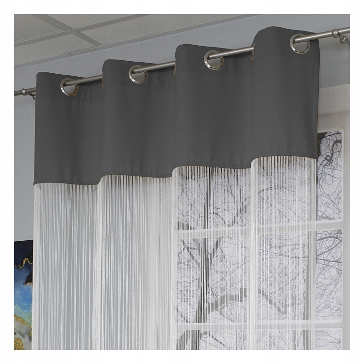 

Firany Makarony przelotki 150x250 wys ciemny szary