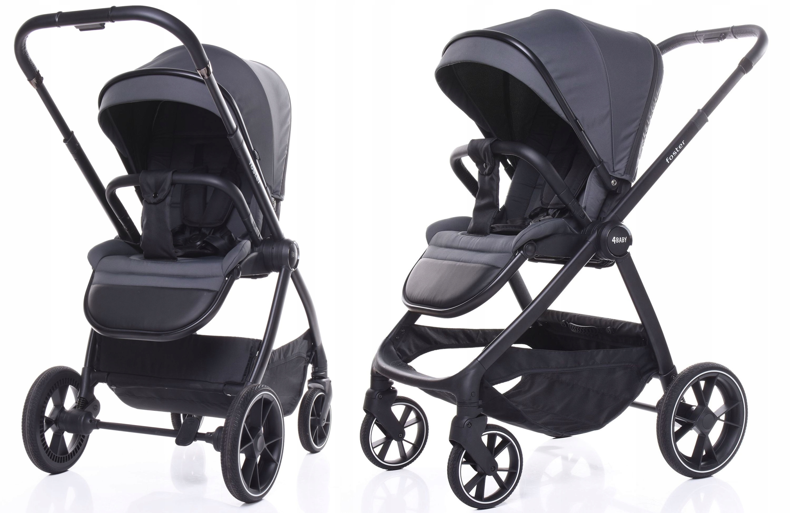 Wózek Spacerowy 4BABY Foster Przekładane Siedzisko Do 22KG Aluminiowy