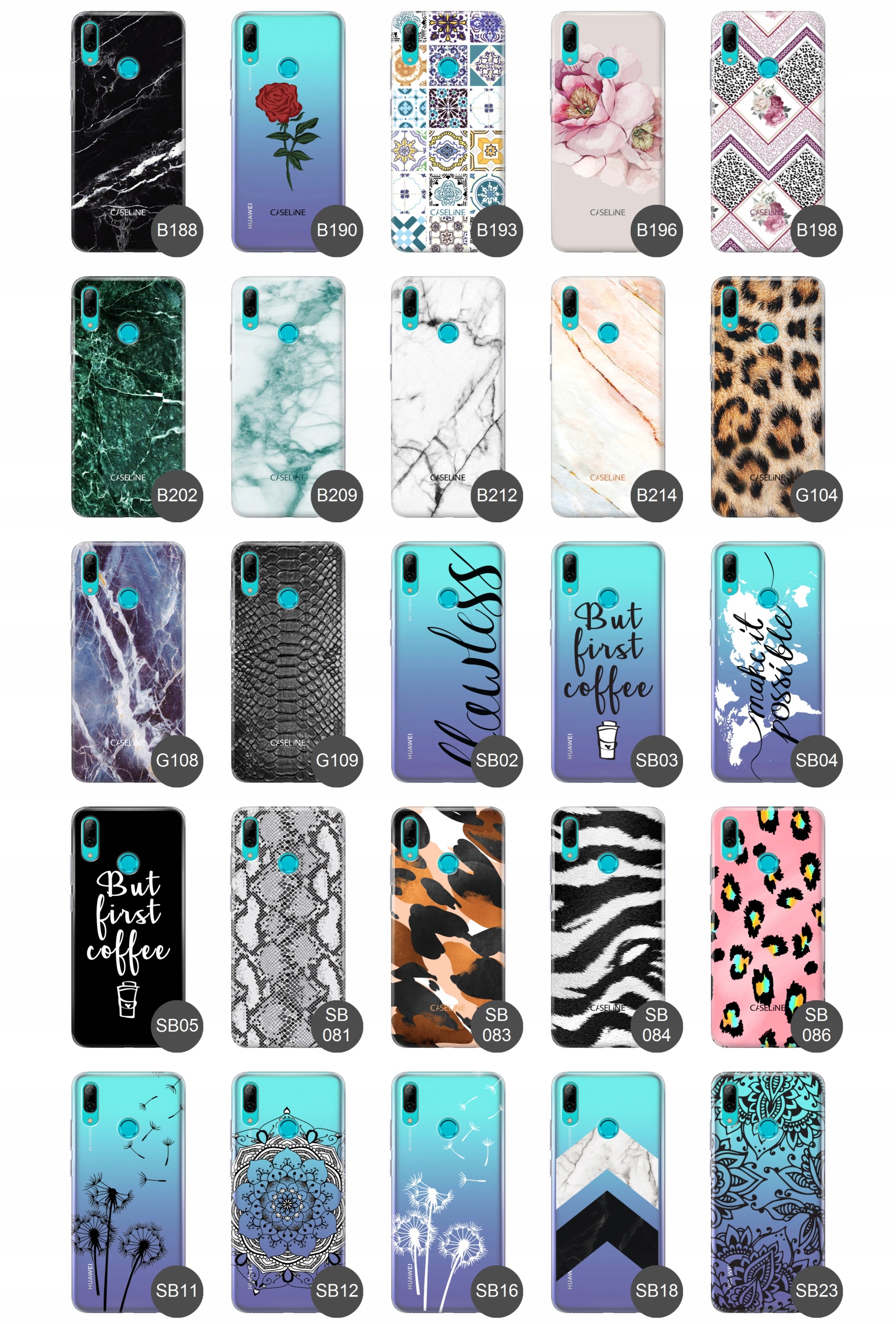 etui guma do Huawei P SMART 2019 case wzory