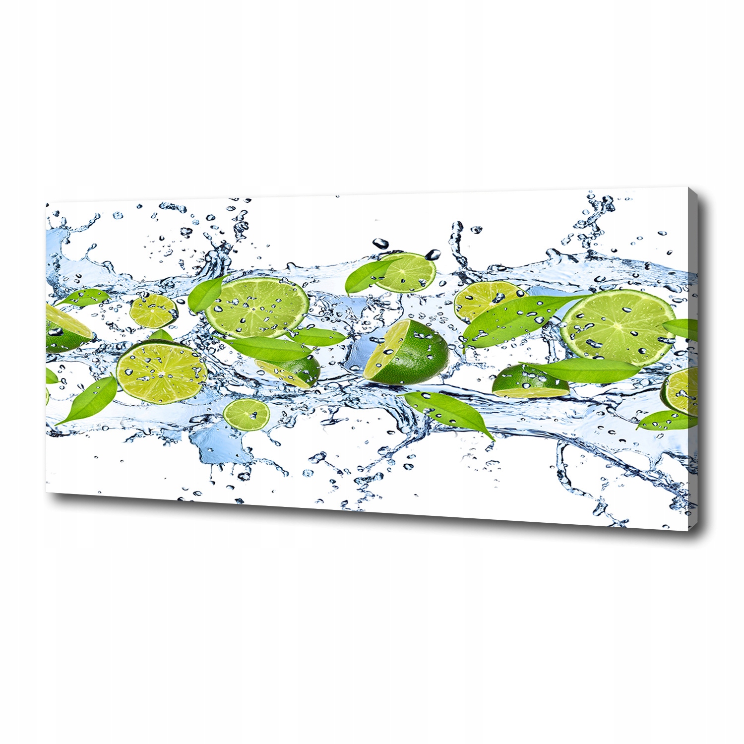 

Foto obraz na płótnie Limonki i woda 125x50 cm
