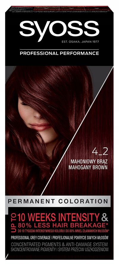 

Syoss Permanent Coloration Farba 4-2MAHONIOWY Brąz