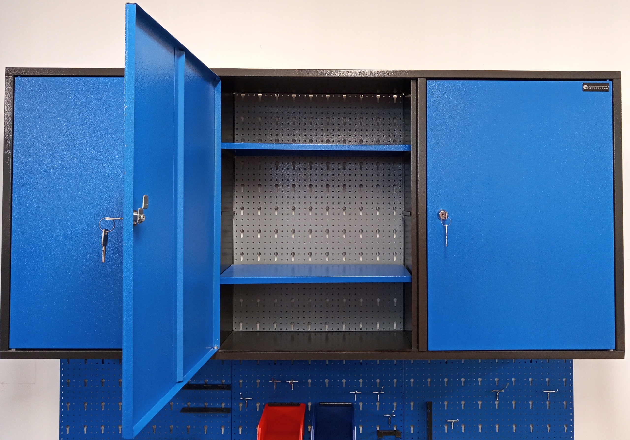 Szafka narzędziowa do garażu warsztatowa półki POLSKA kolory warianty Kod producenta SZAFKA GSZW 02D czerwona