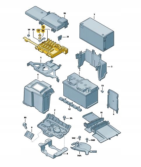 PUSZKA GNIAZDO BEZPIECZNIKÓW VW Bora Golf Beetle Numer katalogowy części 1J0937617D