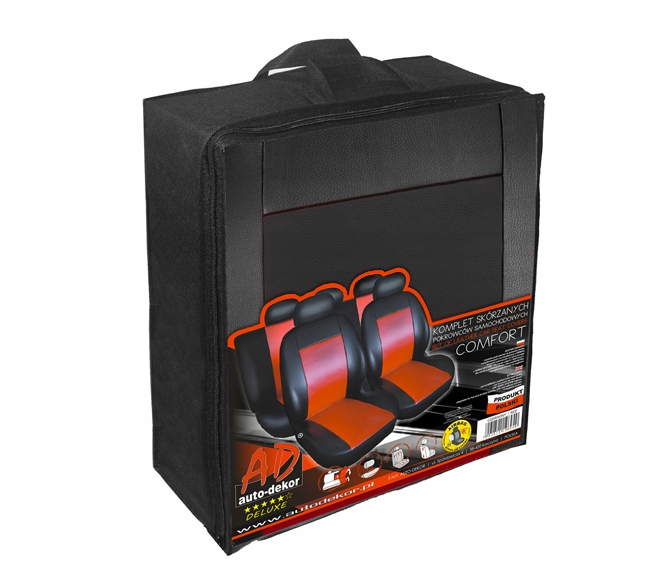 Pokrowce Uniwersalne COMFORT 2+1 Czarne Ekoskóra Model COMFORT 2+1 CZARNY