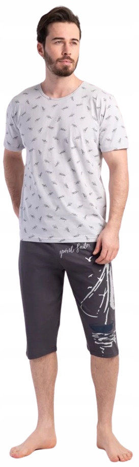 Šedé Lodičkové Pyžamo 100% Bavlna Velká Velikost 6XL