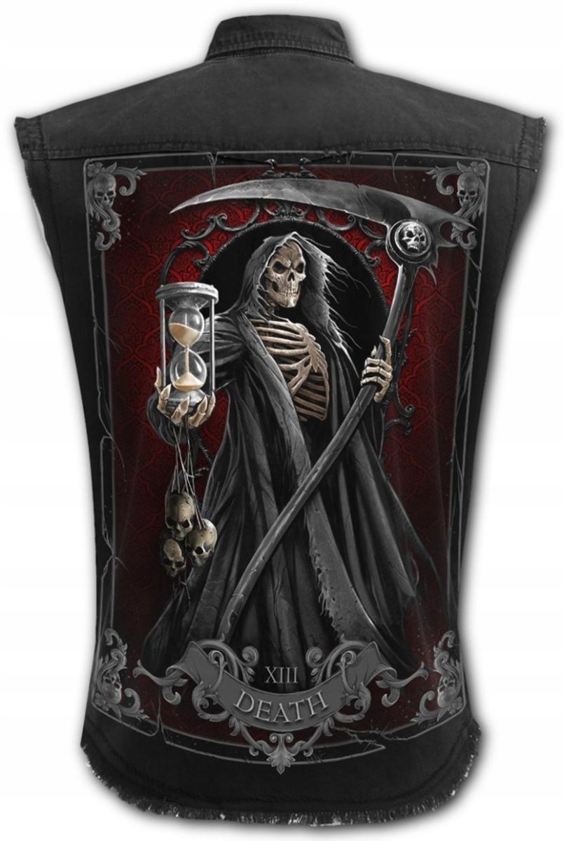 Death Tarot Denim Spiral bez rukávů 2XL