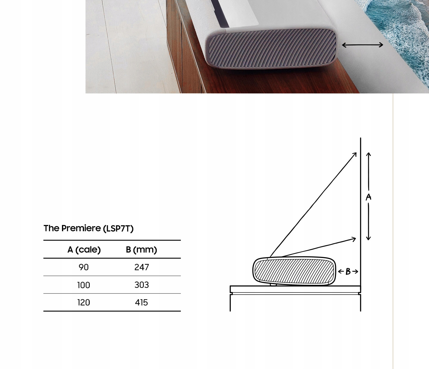 Projektor Samsung LSP7T The Premiere+Uchwyt GRATIS Model LSP7T