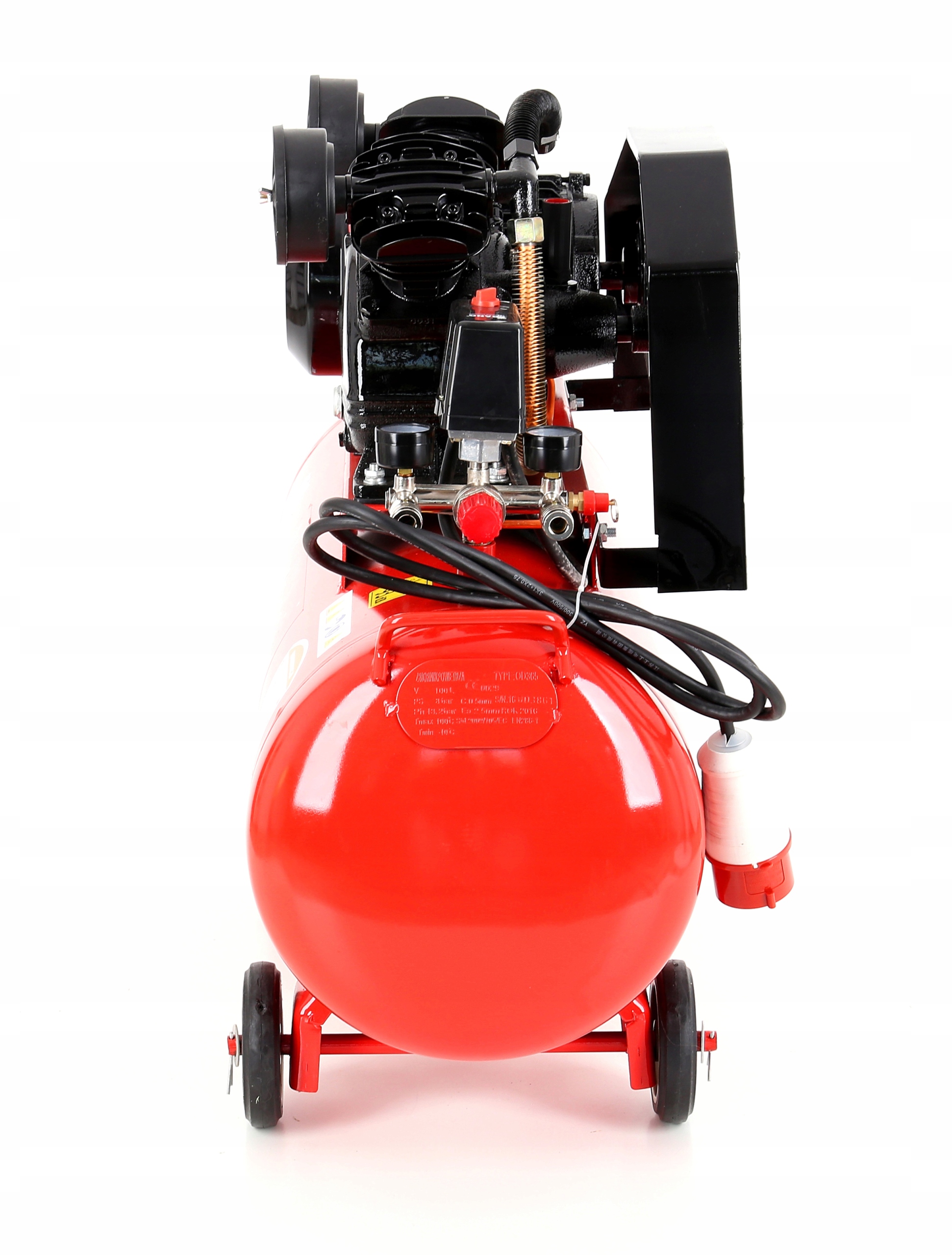 KOMPRESOR 100L 2 TŁOKI NAPĘD PASEK SPREŻARKA 400V Typ kompresor olejowy