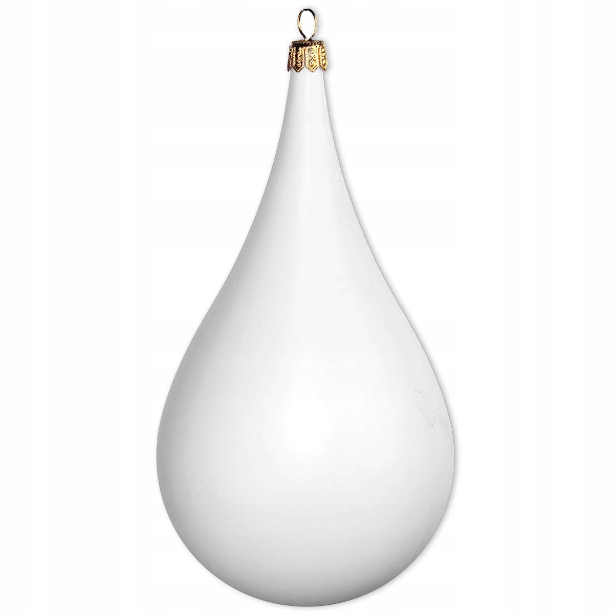 Bombka plastikowa biała kropla 170mm 17cm