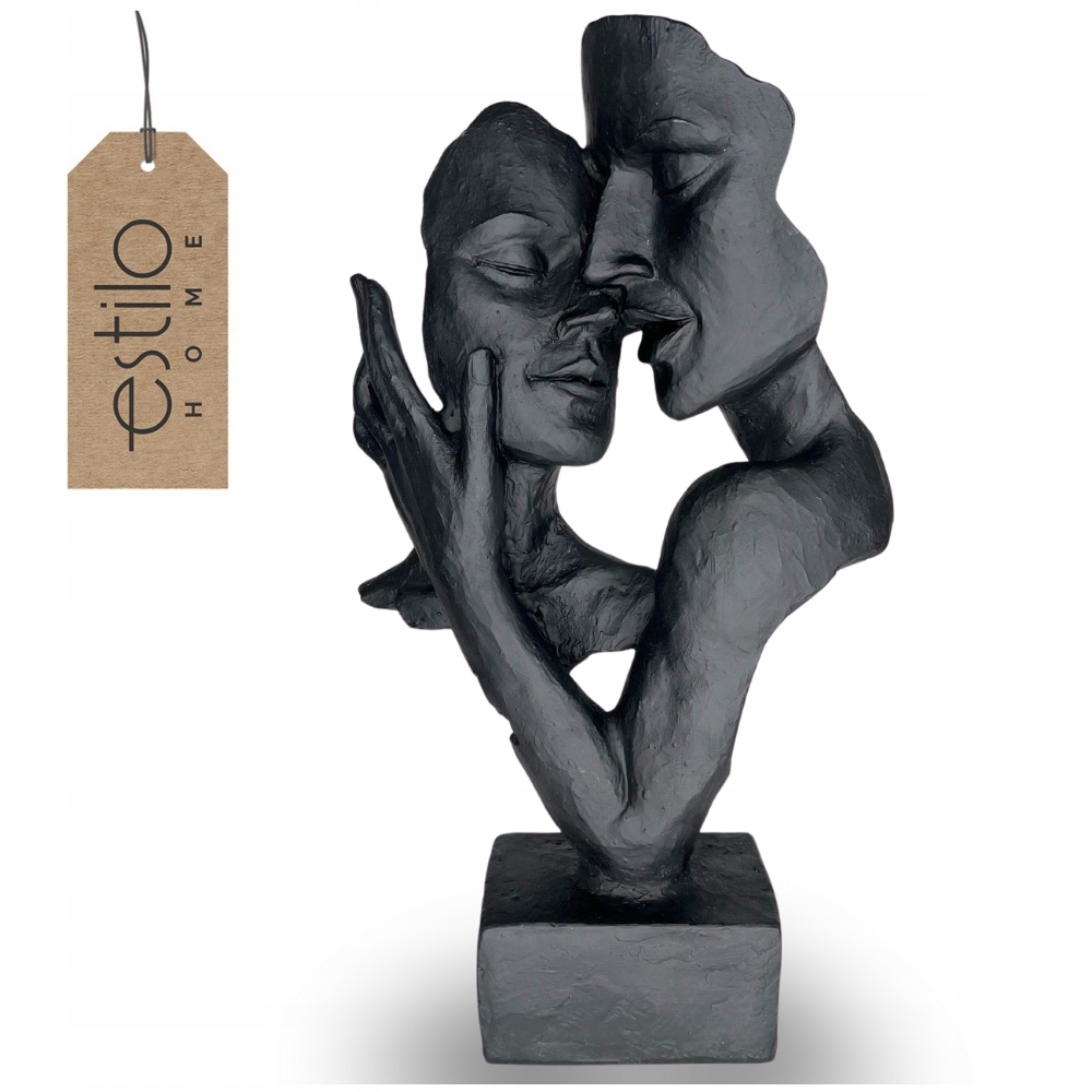 Černá dekorativní figurka do obývacího pokoje Pár zamilovaných Dárek k výročí