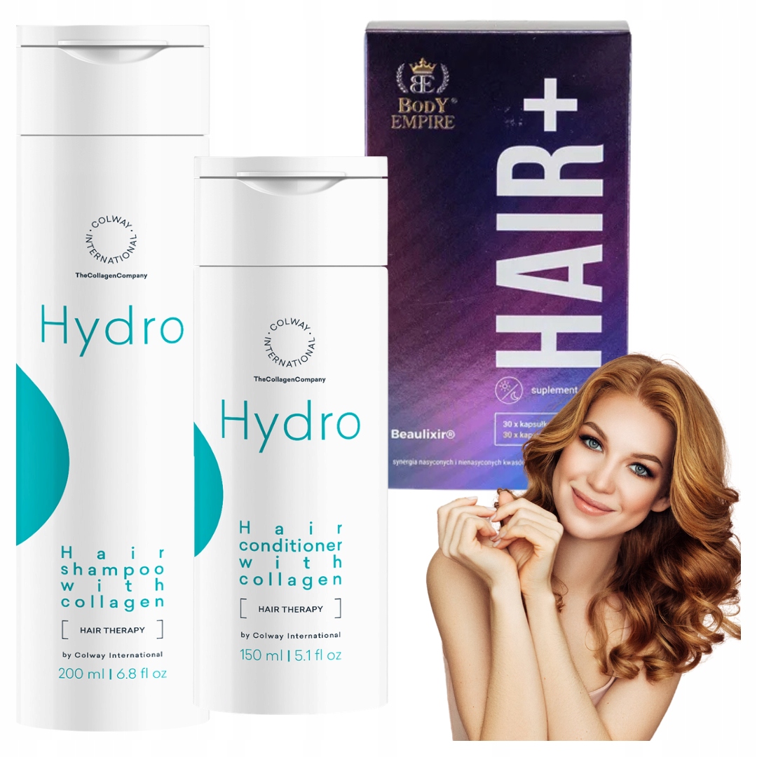 Zestaw Szampon Odzywka Z Kolagenem COLWAY + Hair+ Body Empire