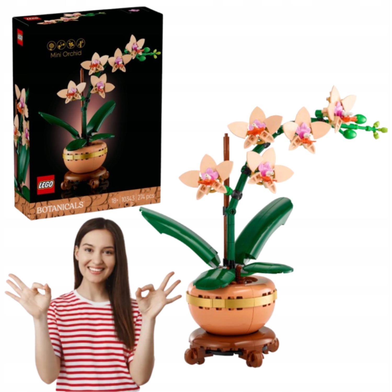 Lego Botanicals Collection 10343 Mała Orchidea Dekoracja 274 El