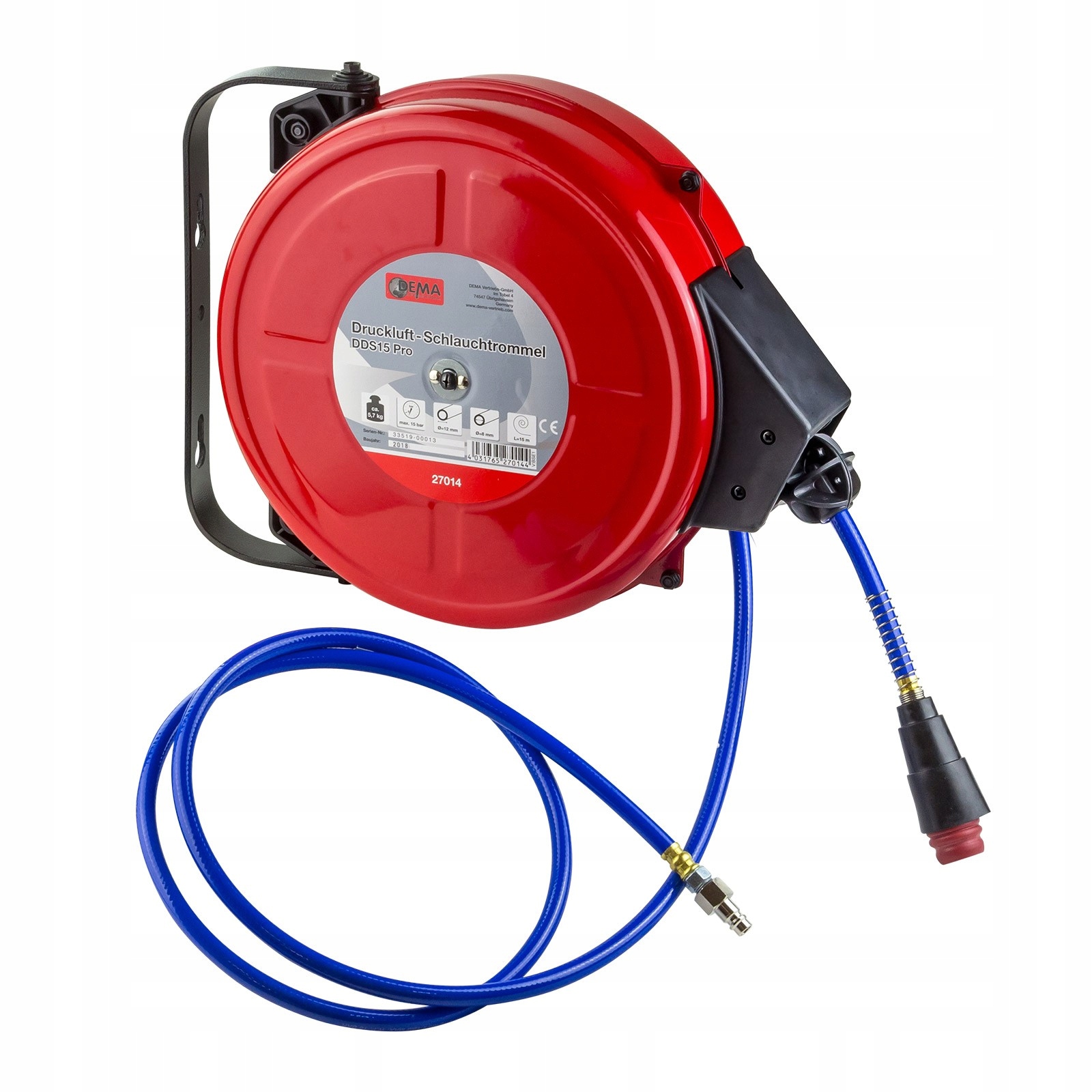 Samonavíjací bubon s pneumatickou hadicou DDS15 Pro
