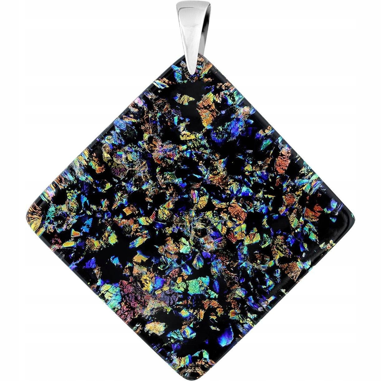 Dámský vícebarevný přívěsek Harf sklo murano