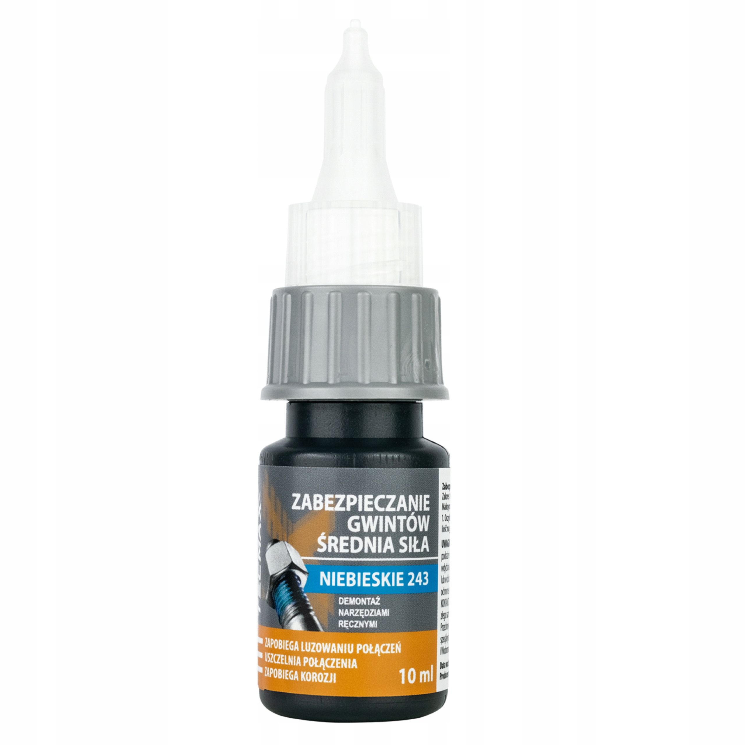 Tecmaxx Środek do Zabezpieczenia gwintów Niebieski Średnia Siła 10ml
