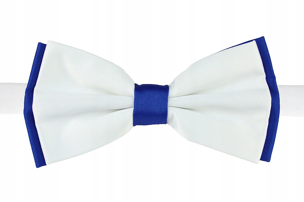 MUCHA MUSZKA MĘSKA DWUKOLOROWA BIAŁO NIEBIESKA