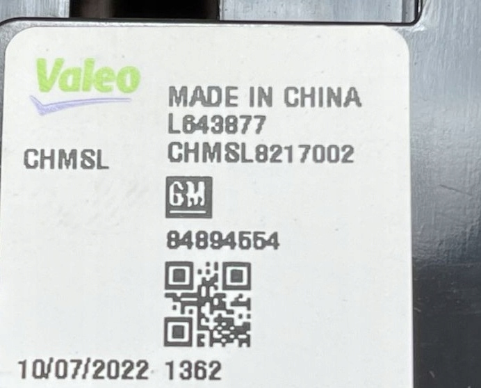 O7 CADILLAC CT5 V SPORT 2019 - TRZECIE light STOP STOPU LED 84894554