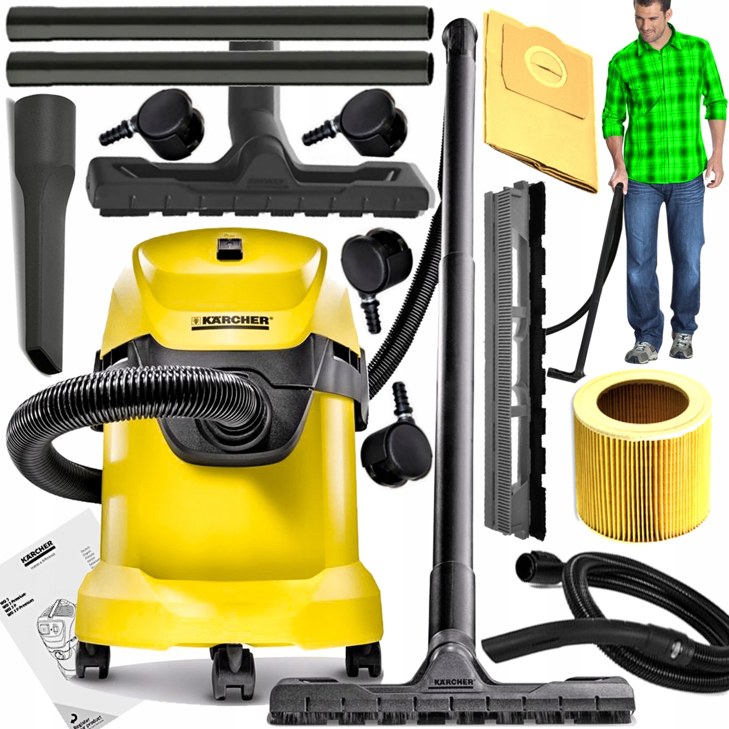 

Odkurzacz Karcher WD3 Bezworkowy 1400W Sucho Mokro