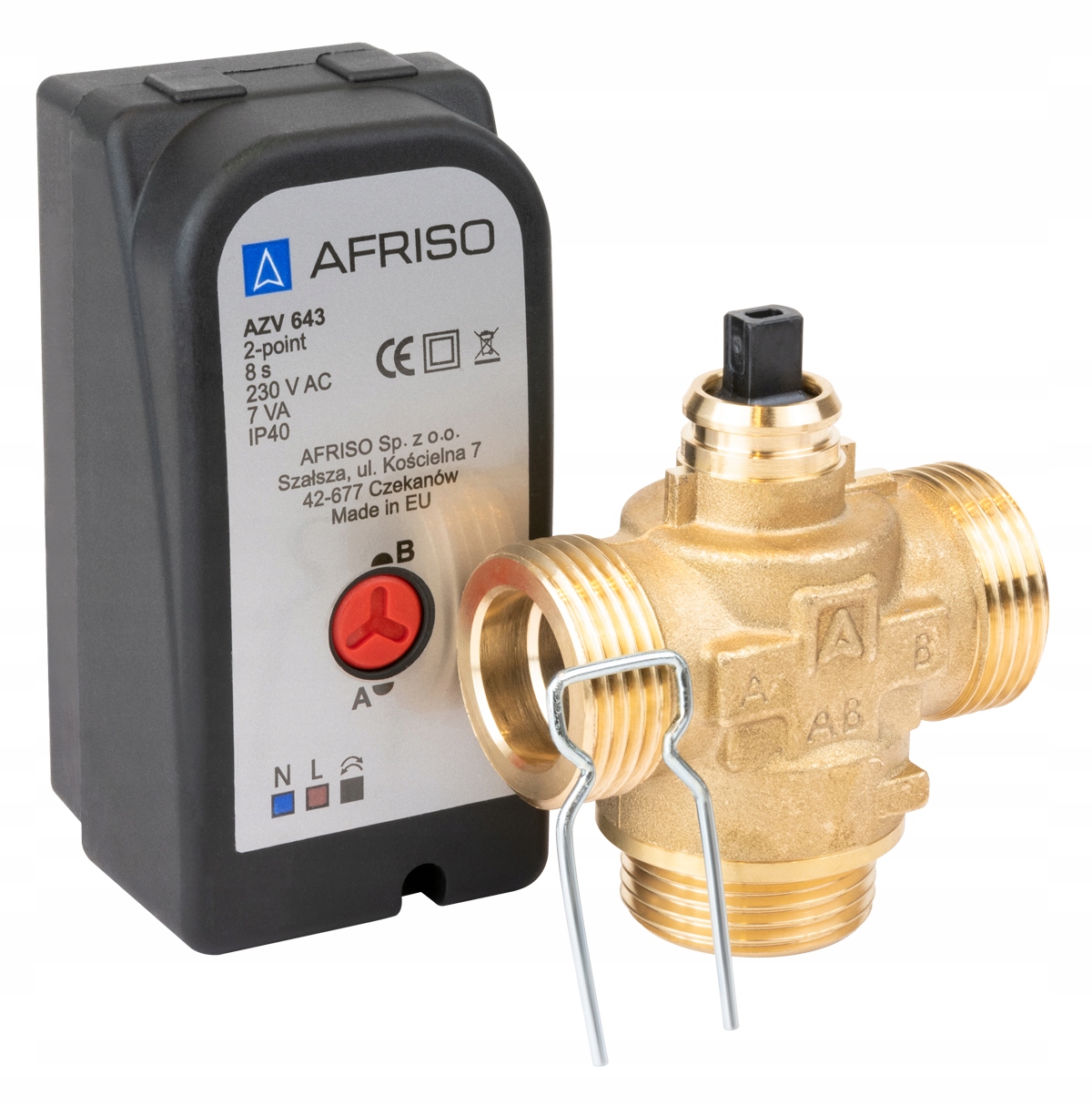 Zónový Ventil 3-CESTNÝ Tri Cestné Azv 643 G1" Kvs 8 m3/h Prepínač