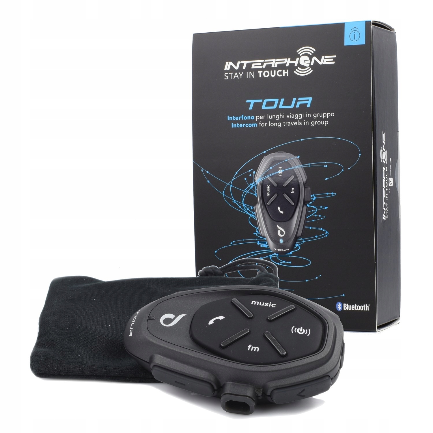 Interkom motocyklowy INTERPHONE Tour na 1 kask Czas ładowania 2 h