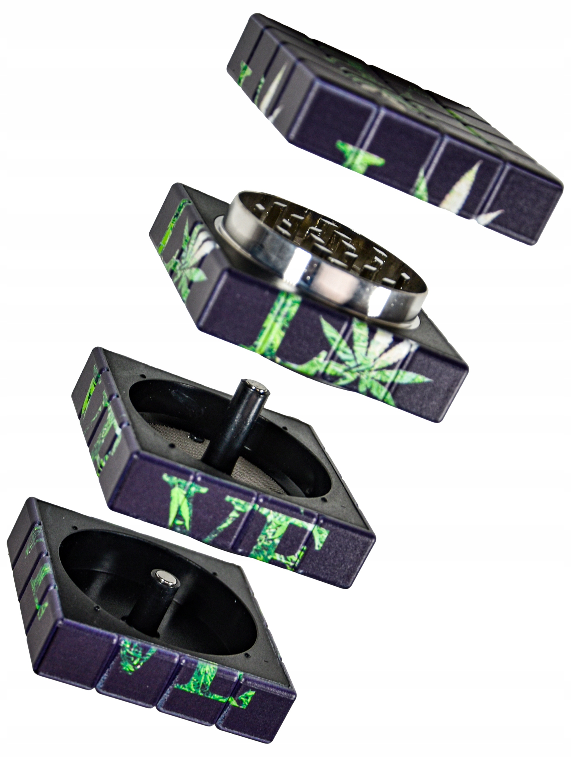 MŁYNEK DO MIELENIA SUSZU CBD THC GRINDER KRUSHER KOSTKA RUBIKA RUBIK 420