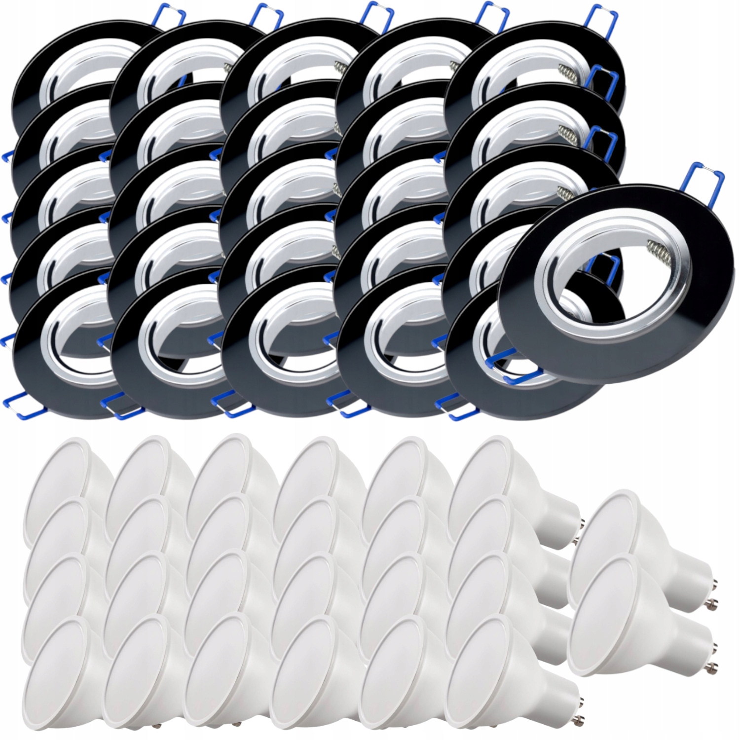 26x Skleněná Stropní Lampa Zapuštěná Do Stropu Křišťál 10W Led Žárovky