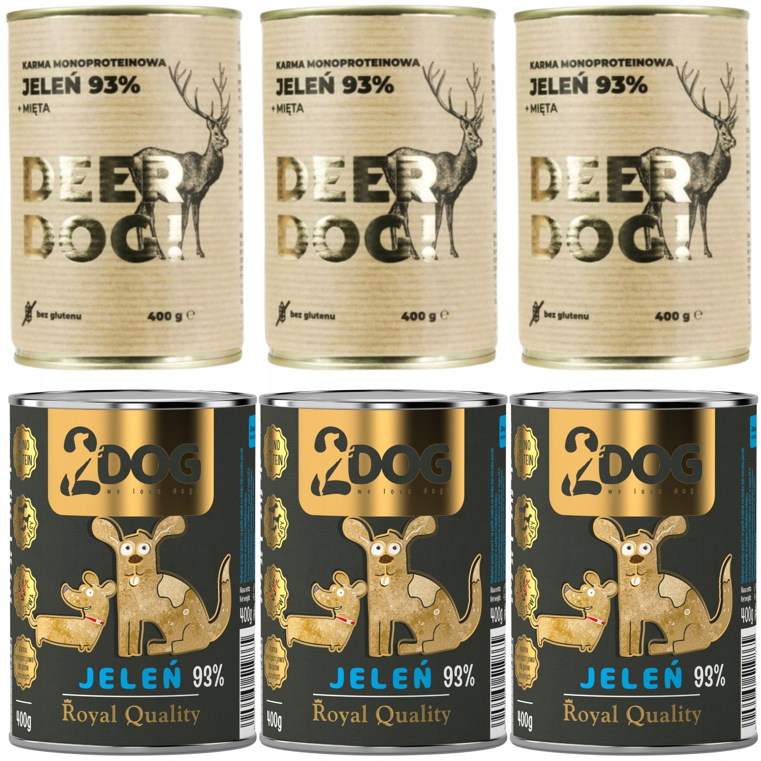 Levně Vlhké Krmivo Pro Psa Jelen 6 x 400 g Monoproteinové Bez Obilovin Hypoalergenní