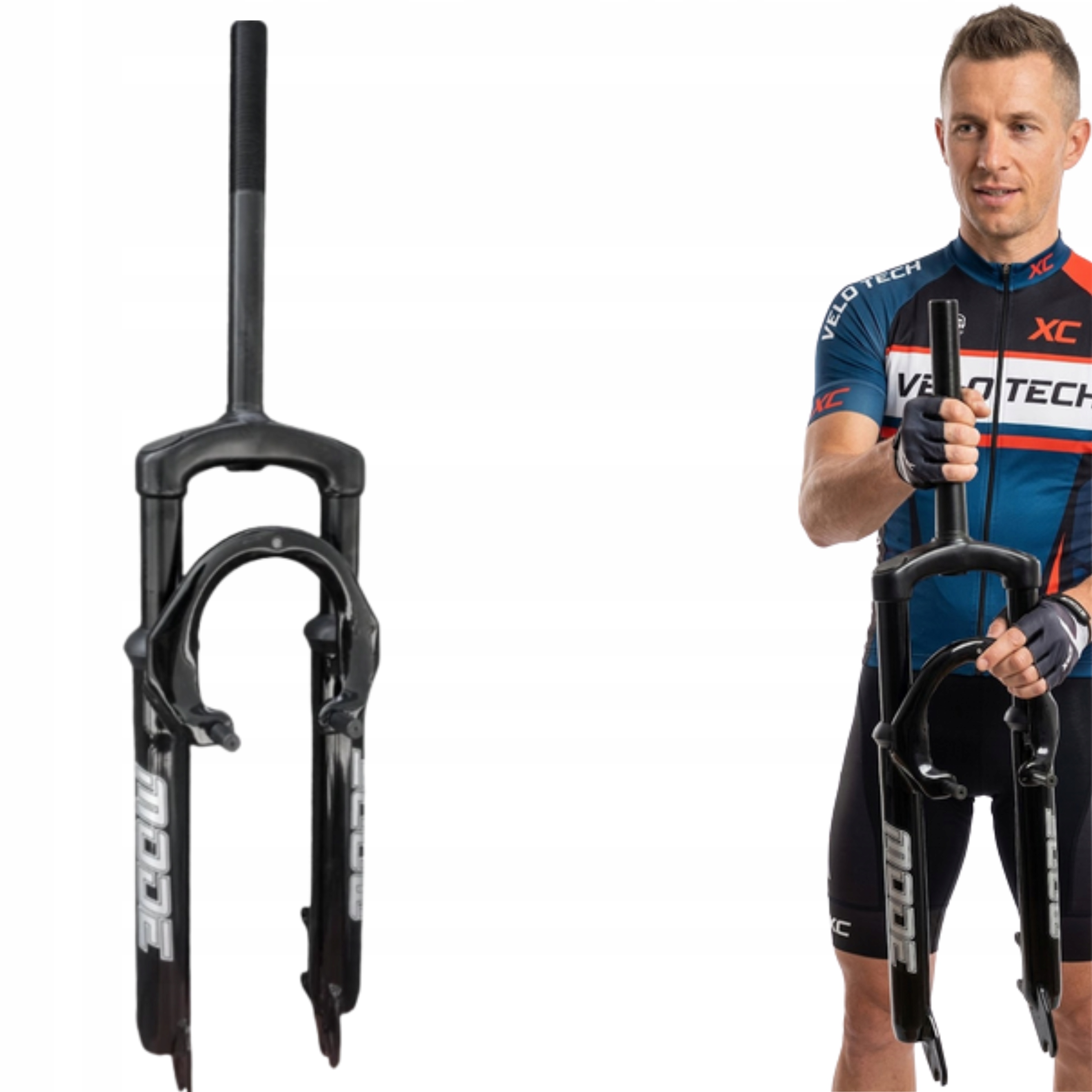 Tlumič 26" 25,4 mm 24 cm Závit Černý Mode Vidlička V-Brake Kotoučová disc