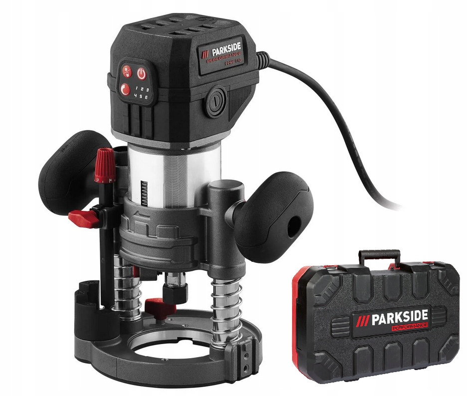 Parkside Performance Ppmf 710 A1 Frezarka górnowrzecionowa 710W walizka