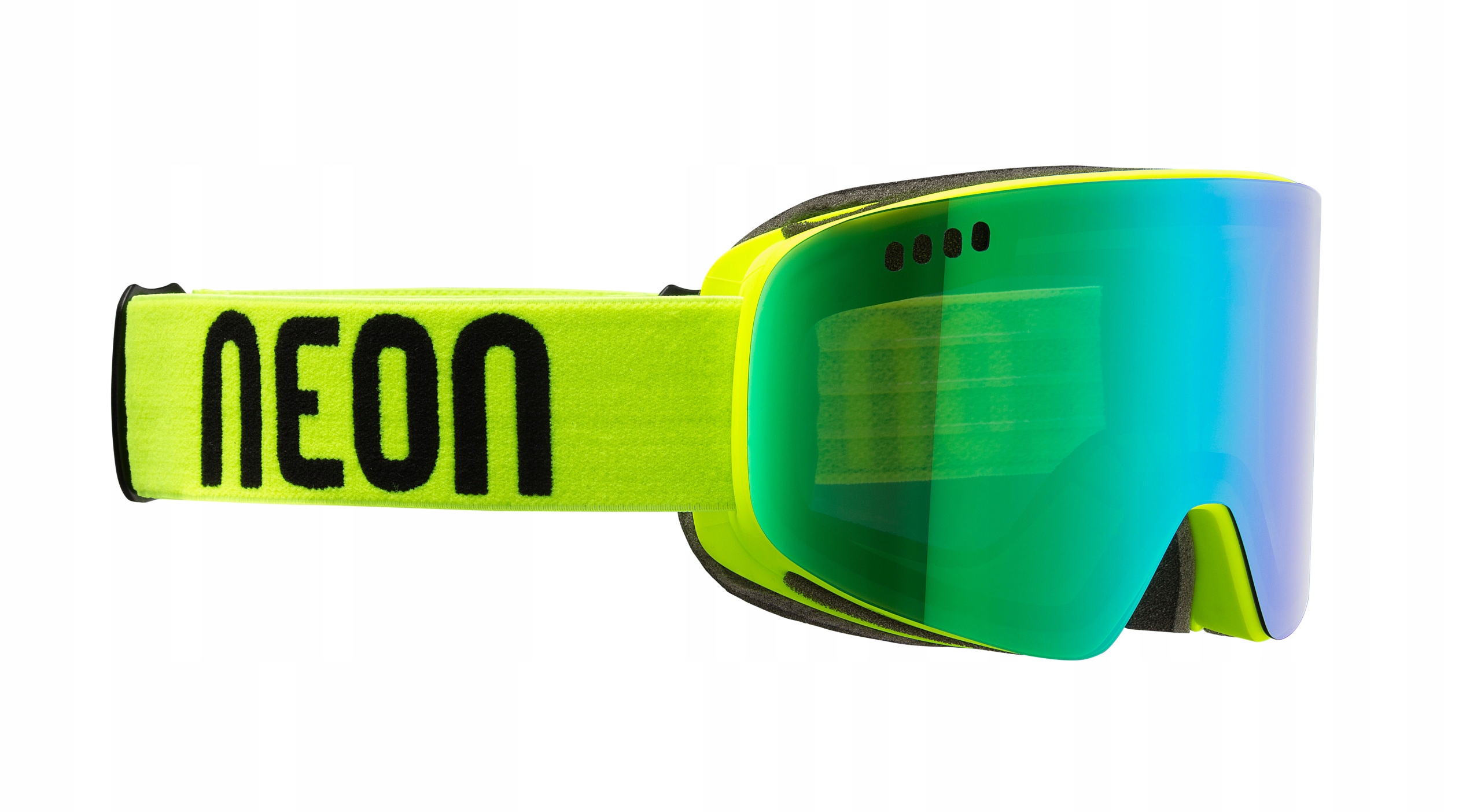 Lyžařské Brýle Neon Světle Žluté Zrcadlově Zelené