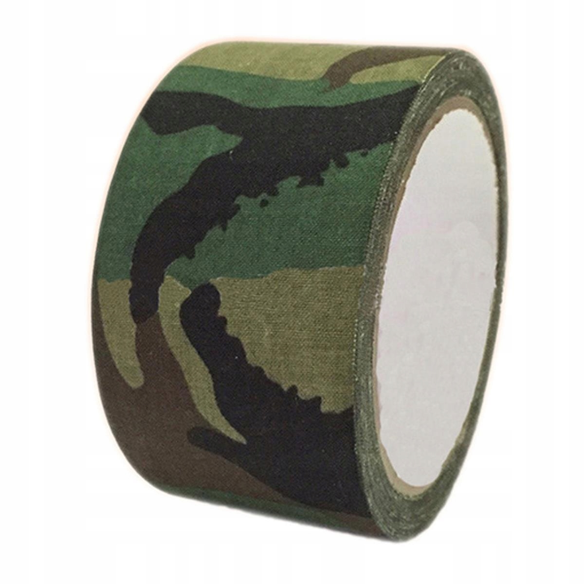 Taśma Maskująca Taktyczna 5cm 10m M81 Woodland Samoprzylepna Wodoodporna