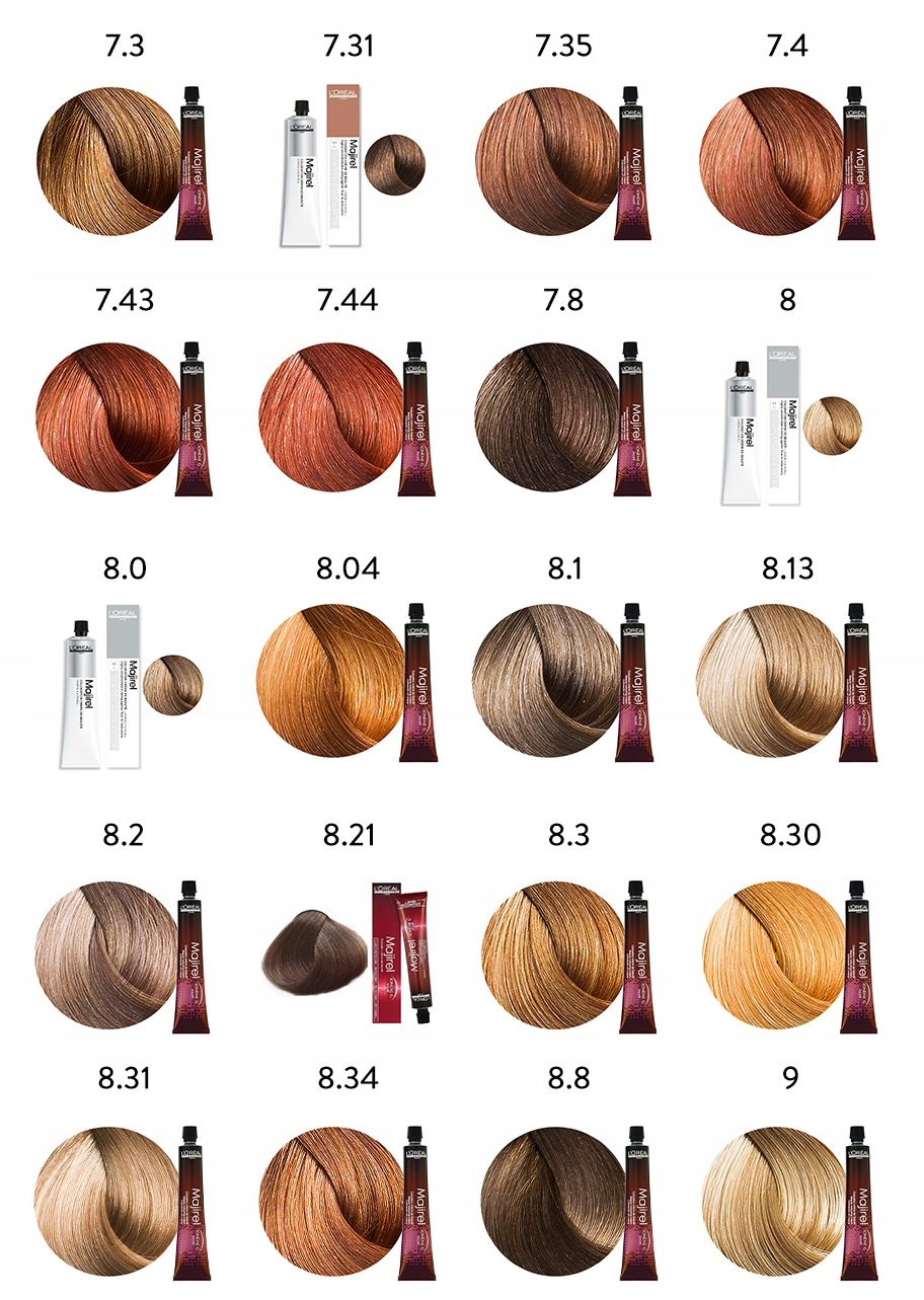 LOREAL MAJIREL FARBA DO WŁOSÓW 50ML CAŁA PALETA Marka bez marki