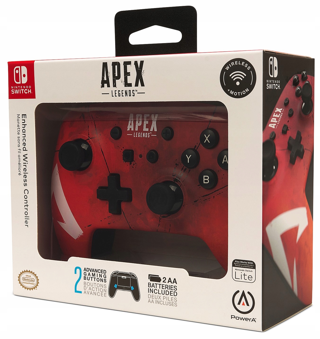 Pad bezprzewodowy do konsoli Nintendo Switch czerwony Zasilanie bateryjne