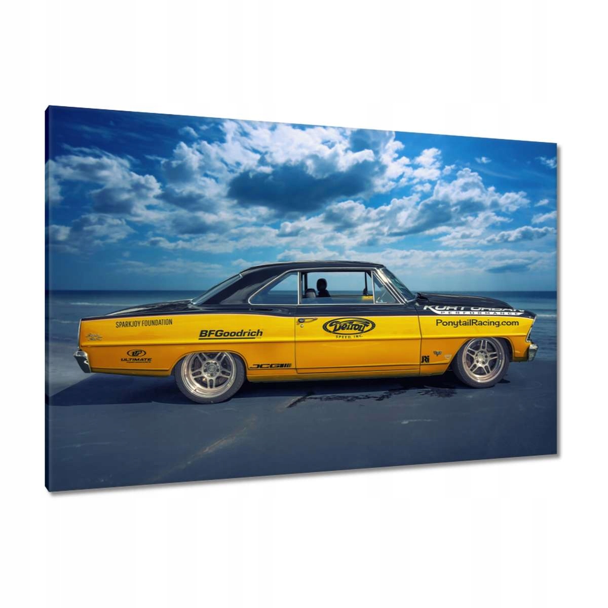 Obrazy 120x80 Žlutá Chevy Nova Ss