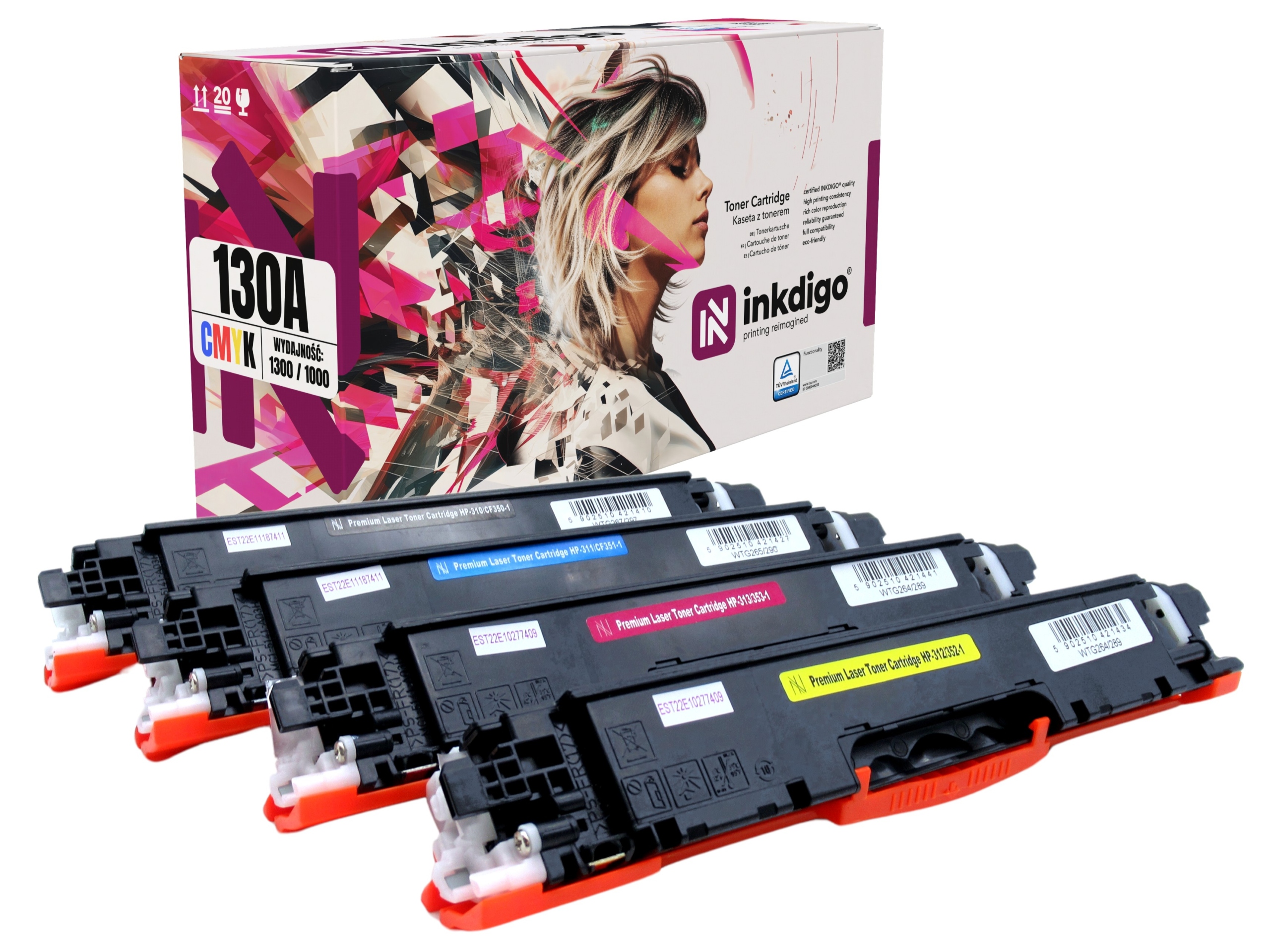 4x Toner 130A náhrada CF350A CF353A pro Hp LaserJet Pro Mfp M176 M177